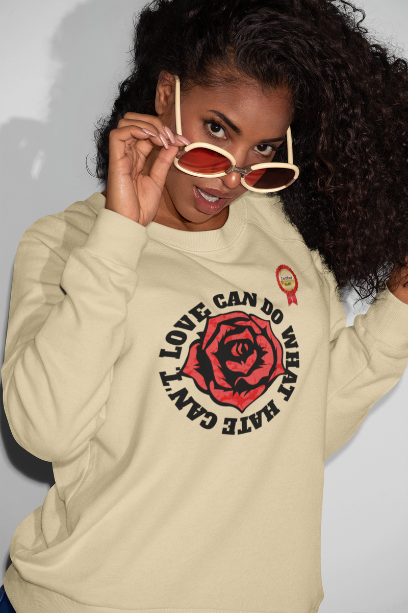 'Love Can Do What Hate Can't'  Heavy Blend™ Crewneck Sweatshirt.