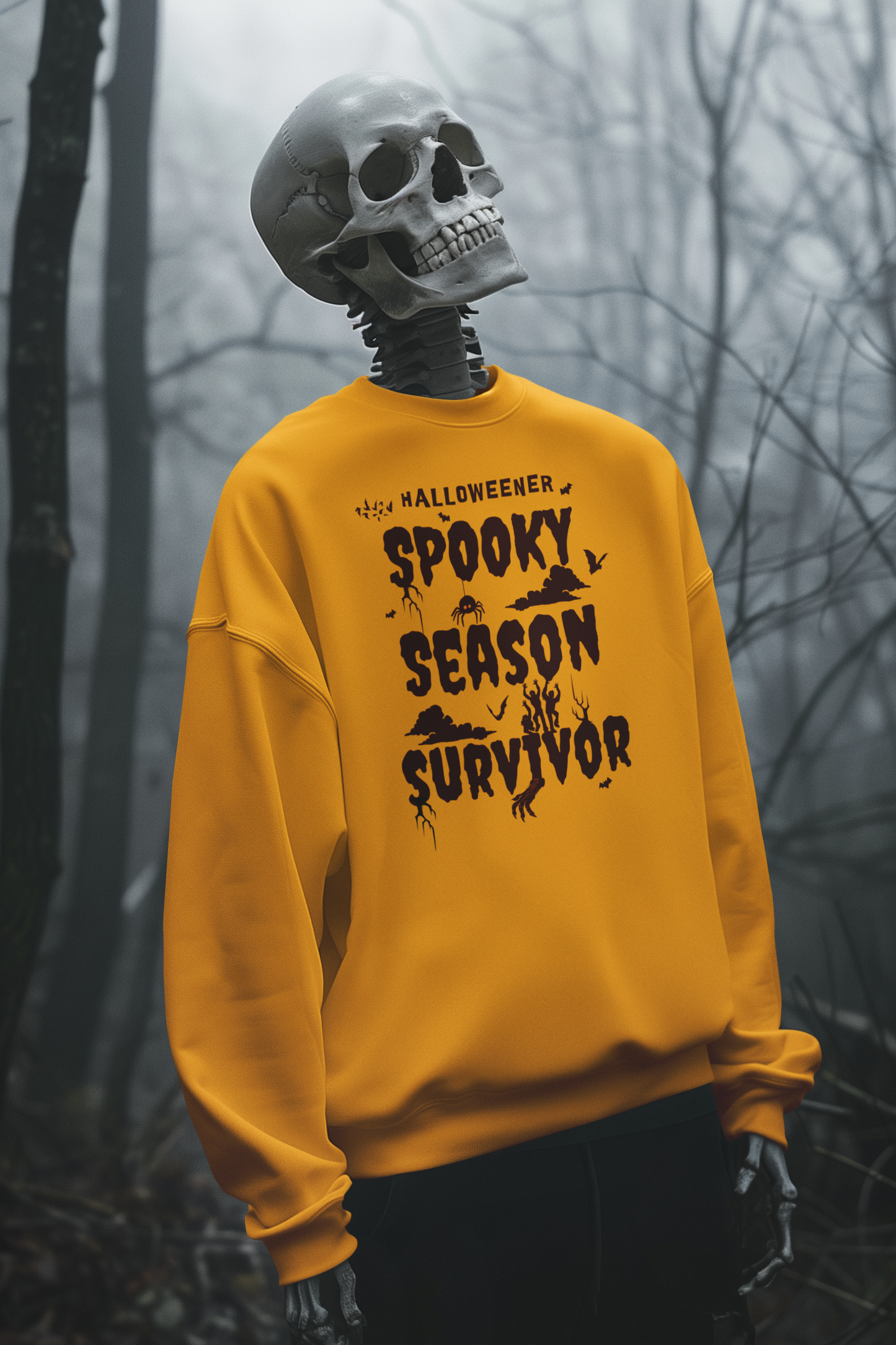 'Spooky Season Survivor' Unisex Heavy Blend™ Crewneck Sweatshirt.