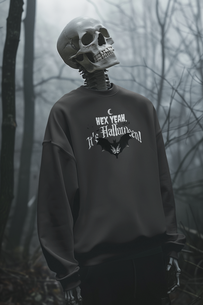 'Hex Yeah, It's Halloween!' Unisex Heavy Blend™ Crewneck Sweatshirt.