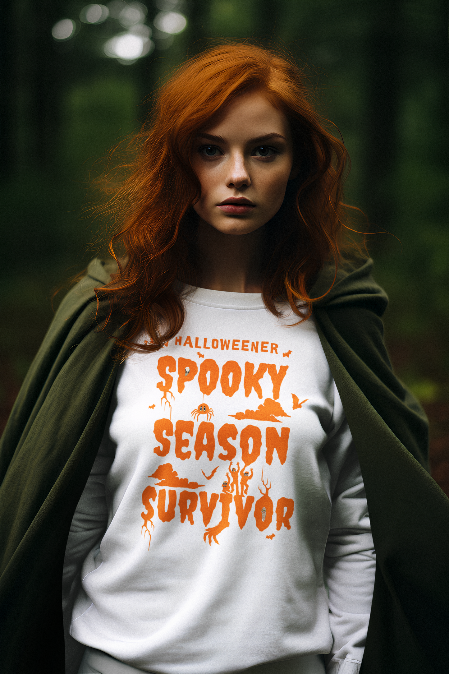 'Spooky Season Survivor' Unisex Heavy Blend™ Crewneck Sweatshirt.