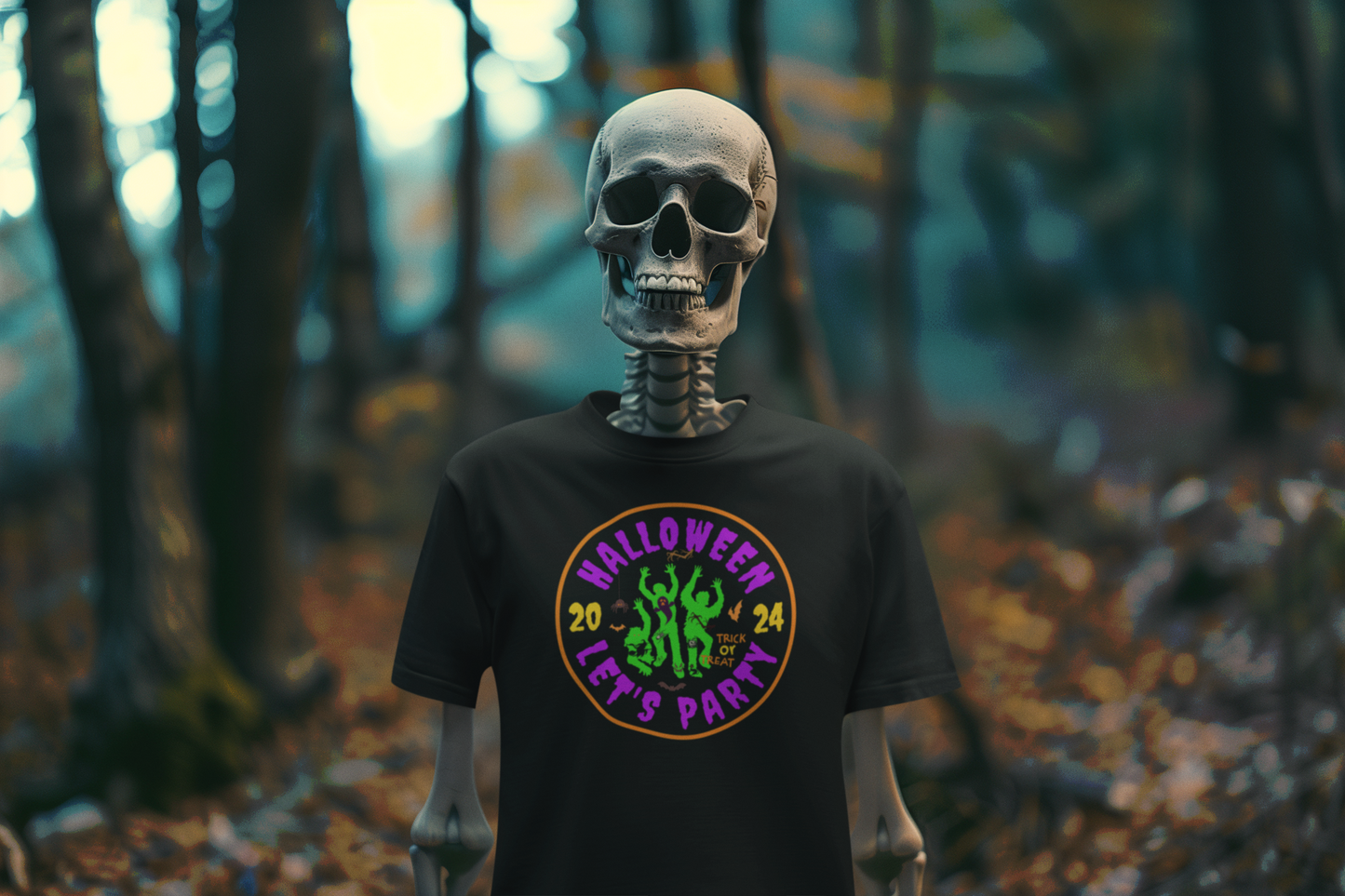 'Halloween 2024-Let's Party' Unisex Softstyle T-Shirt.