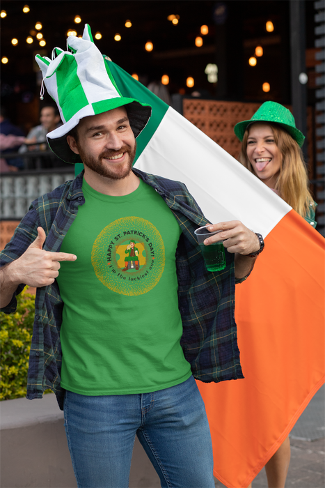 'Happy St. Patrick's Day!  *I'm The Luckiest One*  Unisex  Cotton Tee.