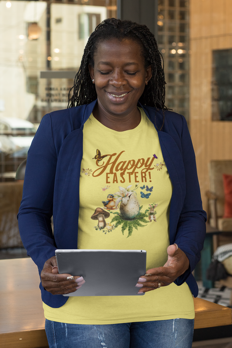 'Happy Easter' Unisex Cotton Tee.