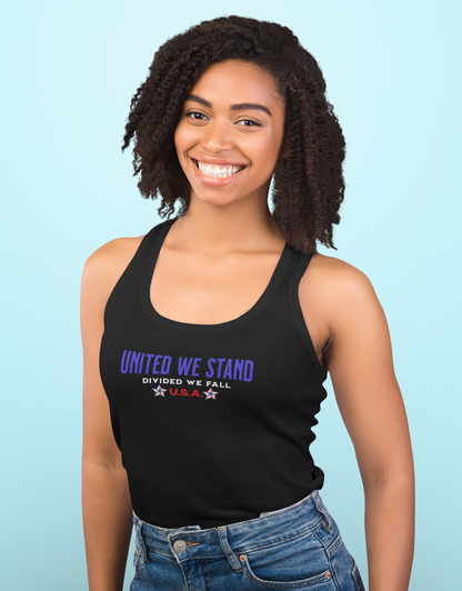 'United We Stand, Divide We Fall -U.S.A.-' Unisex Jersey Tank.