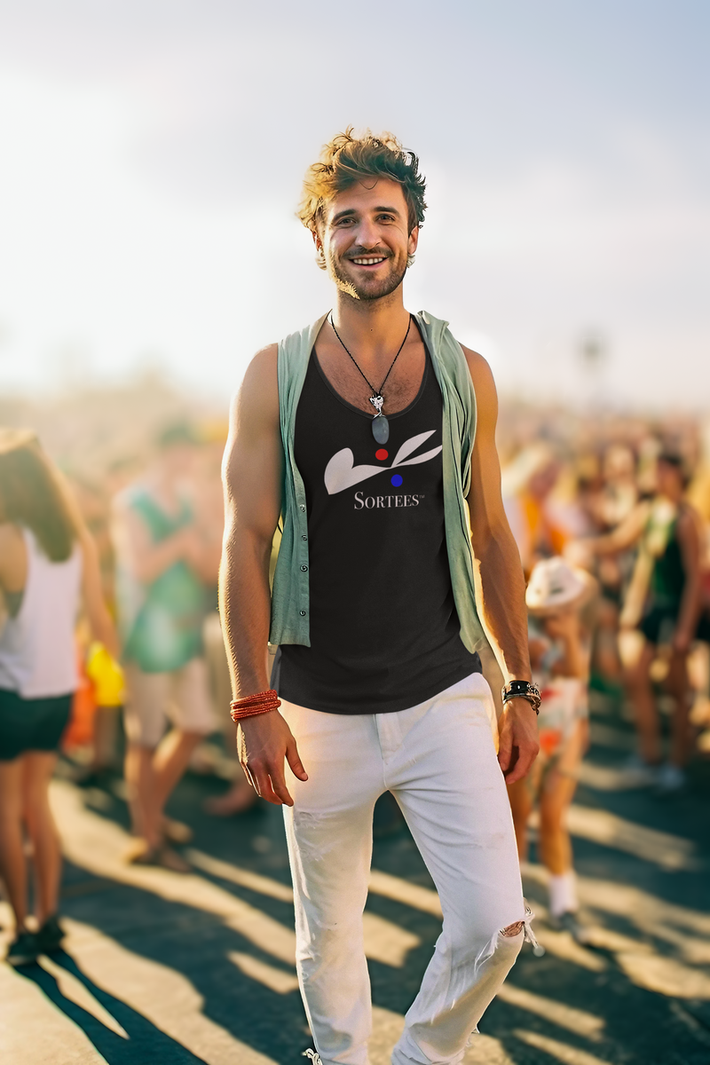 'Sortees' Unisex Jersey Tank (white version)