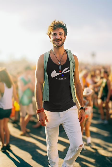 'Sortees' Unisex Jersey Tank (white version)