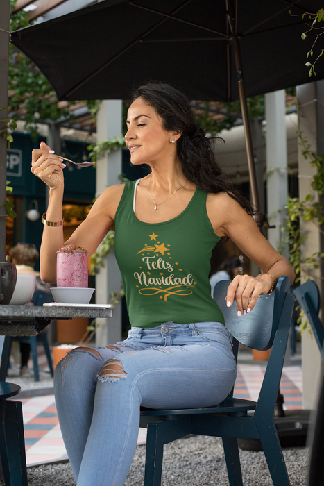 'Feliz Navidad' Unisex Jersey Tank.
