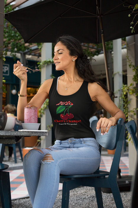 '2025 Cherry Change! Expect The Unexpected...' Unisex Jersey Tank.