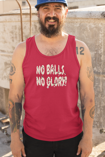 'No Balls, No Glory!' Unisex Jersey Tank.