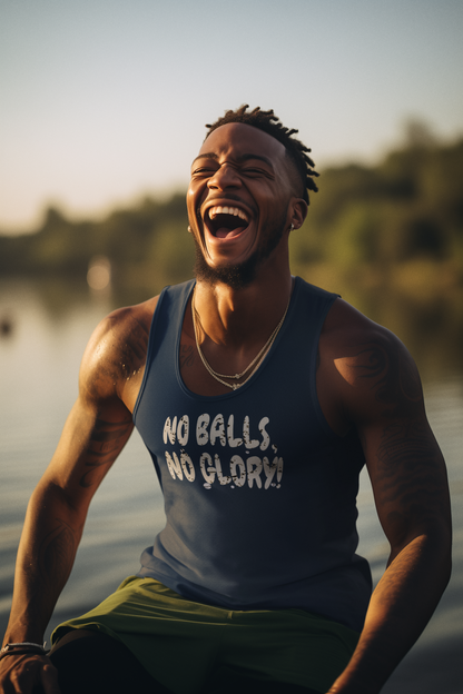 'No Balls, No Glory!' Unisex Jersey Tank.