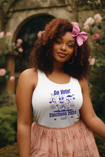 'Go Vote! Elections 2024 *USA* Unisex Jersey Tank.