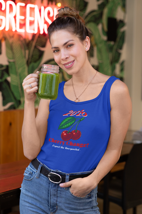 '2025 Cherry Change! Expect The Unexpected...' Unisex Jersey Tank.