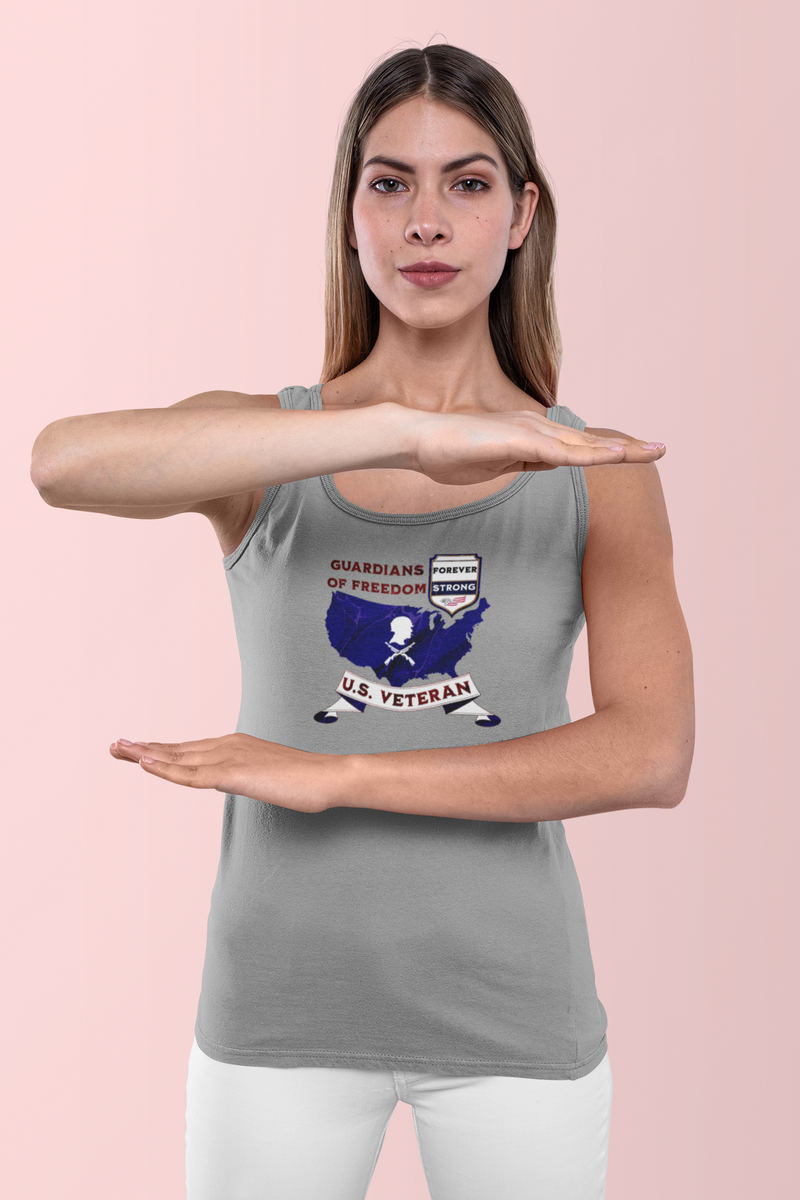 'Guardians Of Freedom, U.S. Veteran -Forever Strong-' Unisex Jersey Tank.