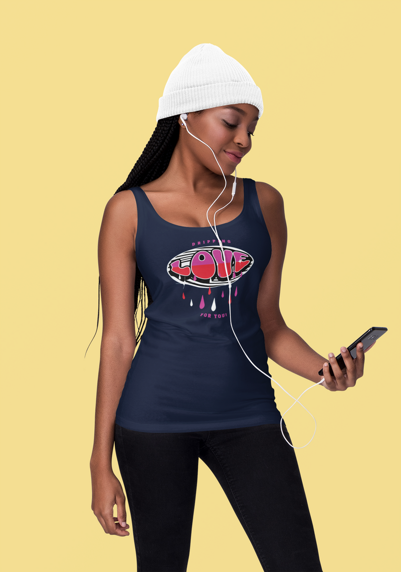 'Dripping Love For You!' Unisex Jersey Tank.