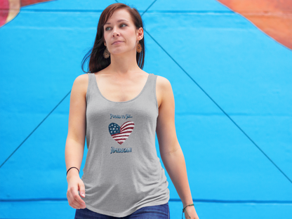 'Proud To Be...American! Unisex Jersey Tank.