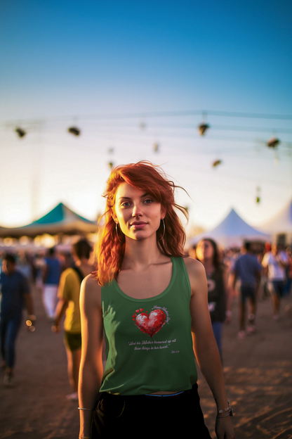 'Happy Mother's Day! "And His Mother Treasured Up All These Things In Her Heart"  Luke 2:51' Unisex Jersey Tank.