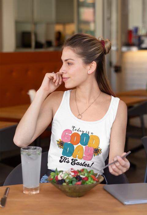 Easter Vibes Unisex Jersey Tank - 'Today is a GOOD DAY, It's Easter!'