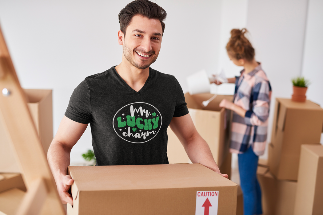 'Mr. Lucky Charm' Unisex Jersey Short Sleeve V-Neck Tee.